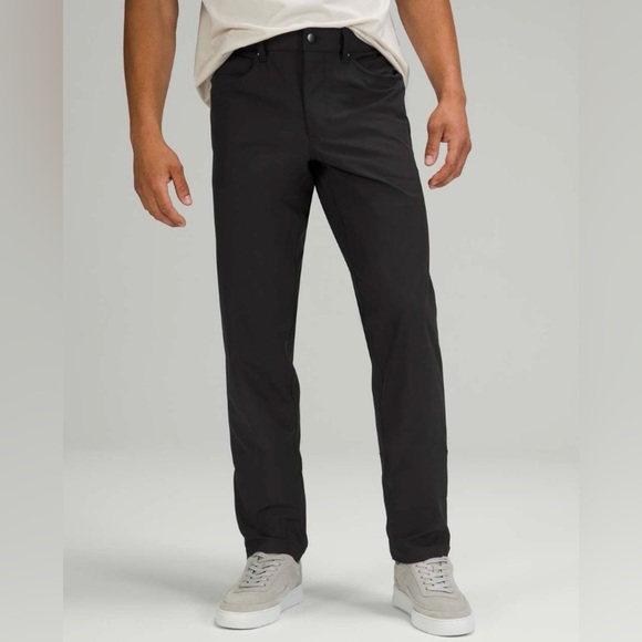 Lululemon Men’s ABC Straight Leg Pant Classic Warpstreme Black 32 M5ADES - Picture 1 of 11